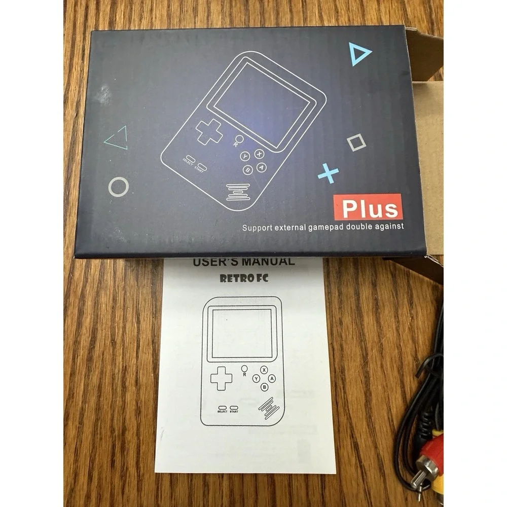 Retro FC Plus Portable Handheld Game Console Backlit Rechargeable TV Play Black